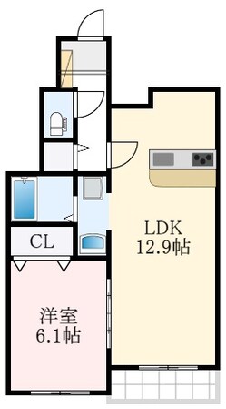 サワー・ドゥ萩原天神の物件間取画像